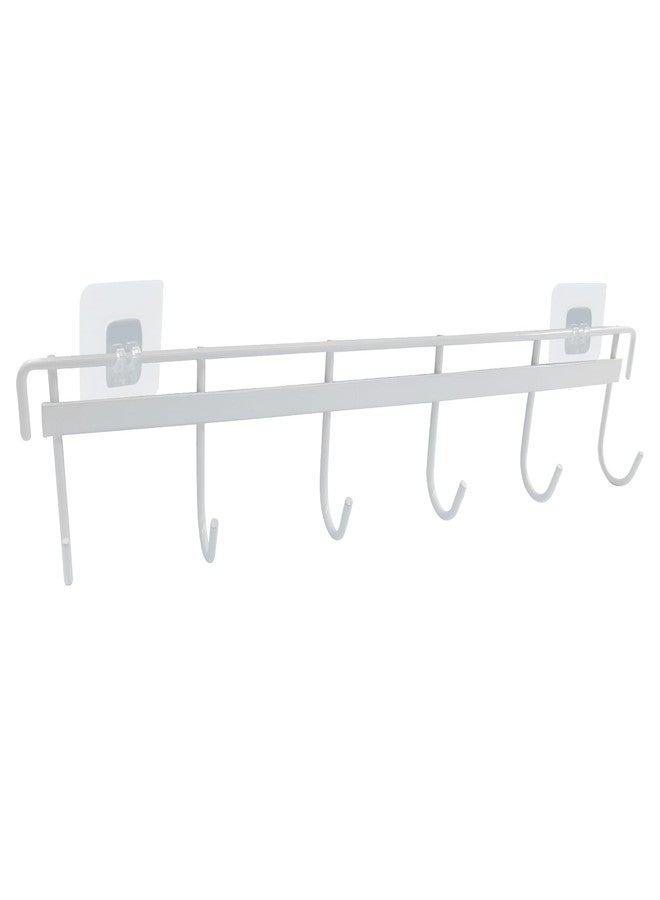 verkelly 2 Pcs Kitchen Utensil Rack with 4 Adhesives - Adhesive Kitchen Utensils Hanging Rack Utensil Holder for Kitchen, Bathroom, and Bedroom(White) - Image 4